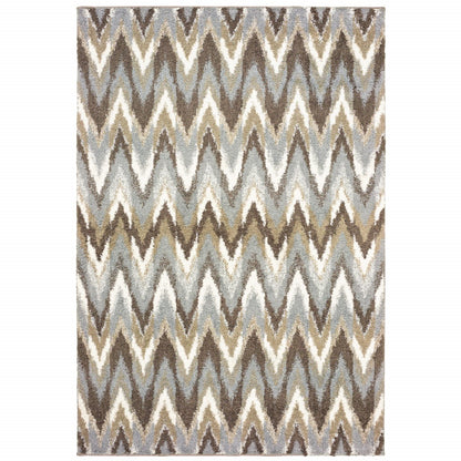 10' X 13' Taupe Dhurrie Area Rug - 20.0" (L) x 34.0" (W) x 0.39" (H)