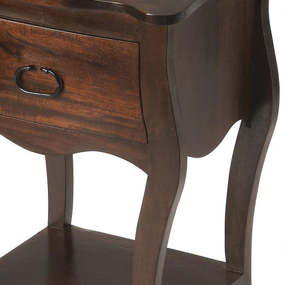 28" Brown One Drawer Solid Wood Nightstand - FurniFindUSA