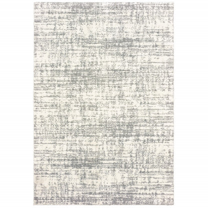 2' X 3' Gray and Ivory Shag Power Loom Area Rug - 62.99" (L) x 86.61" (W) x 0.78" (H)