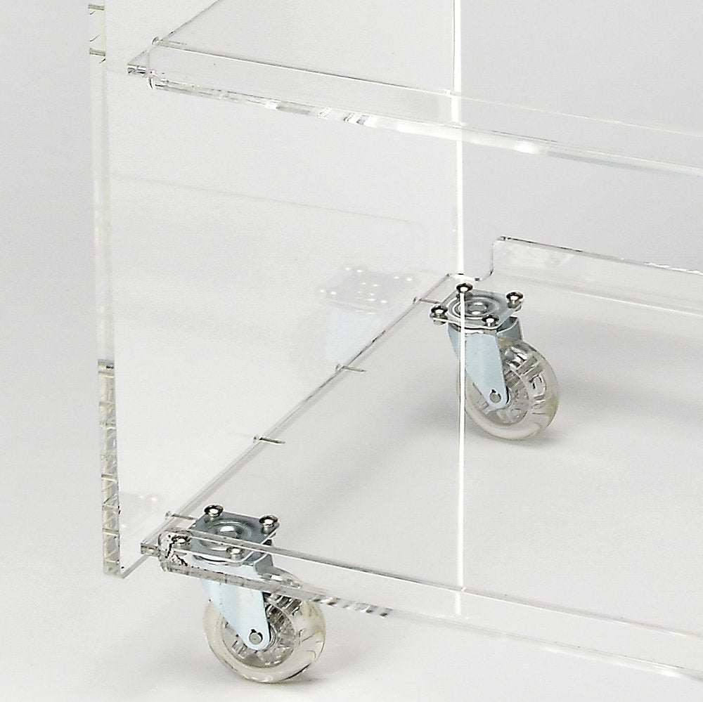 Clear Acrylic Rolling Server Bar Cart HomeRoots
