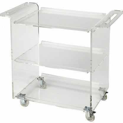 Clear Acrylic Rolling Server Bar Cart HomeRoots