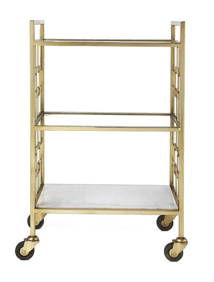 Polished Gold Bar Cart HomeRoots