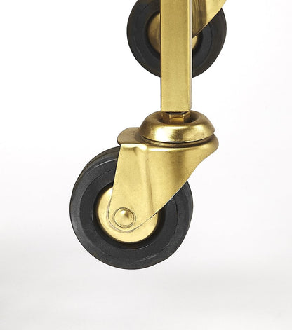 Polished Gold Bar Cart HomeRoots