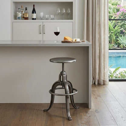 Iron Backless Swivel Bar Chair HomeRoots