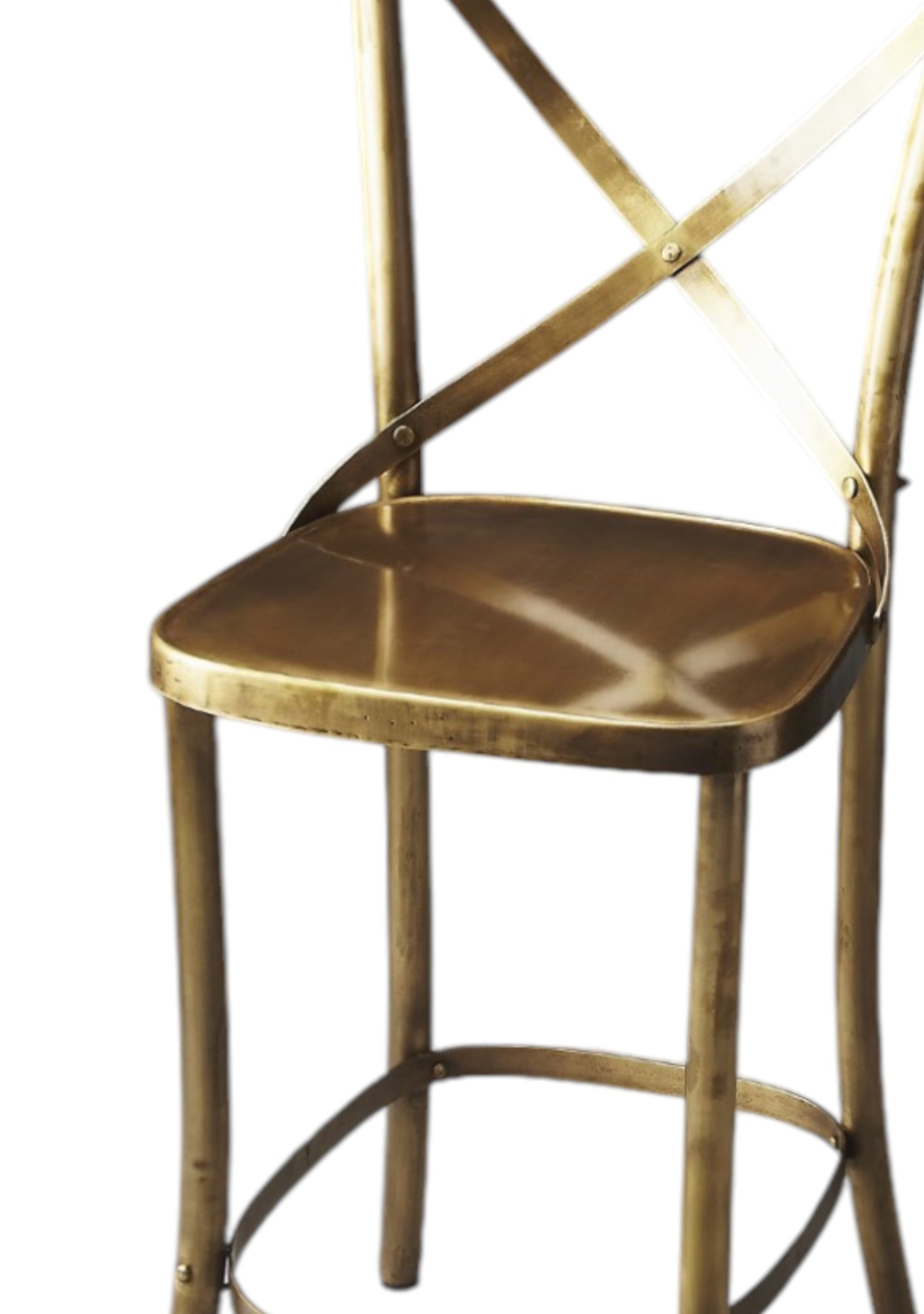 24" Gold Iron Bar Chair