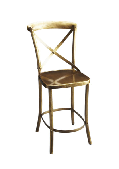 24" Gold Iron Bar Chair