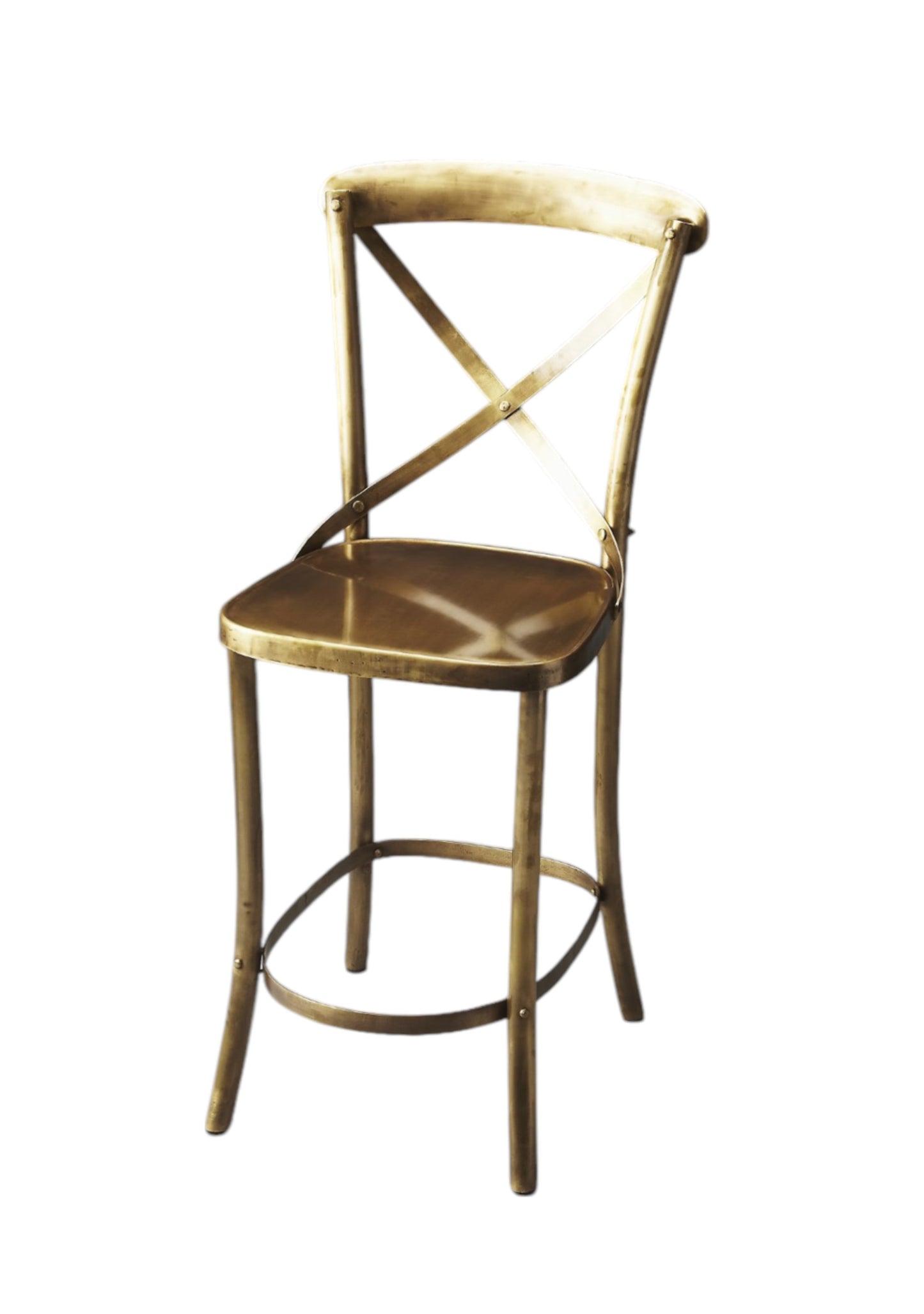 24" Gold Iron Bar Chair