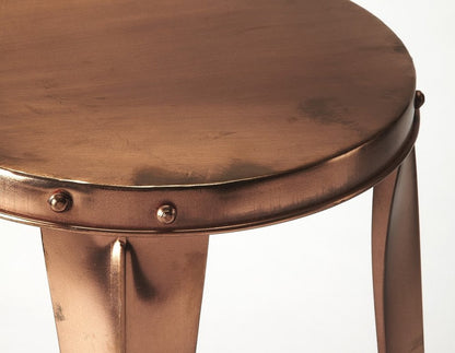 30" Copper Iron Backless Bar Height Bar Chair HomeRoots