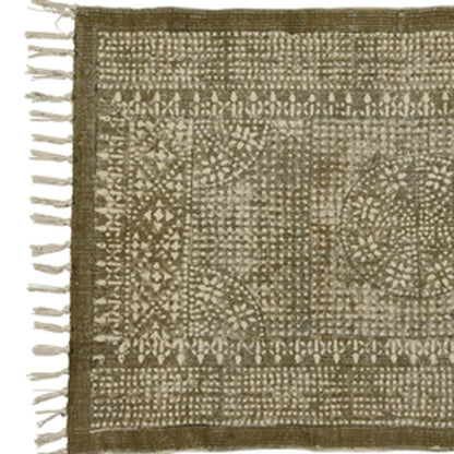 8' X 10' Putty Distressed Medallion Area Rug