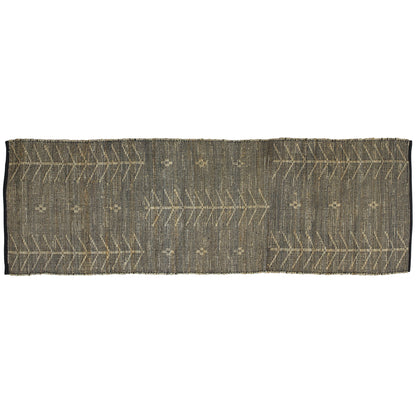 2' X 3' Black Distressed Tribal Scatter Rug