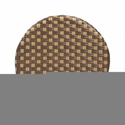 24" Natural and Brown Rattan Backless Counter Height Bar Chair HomeRoots