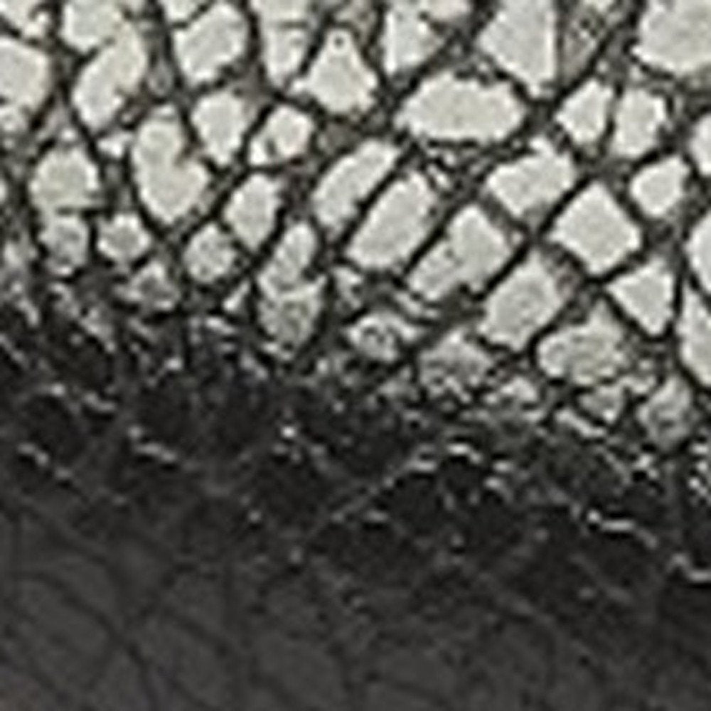 24" Black and Clear Stainless Steel and Steel Backless Counter Height Bar Chair HomeRoots