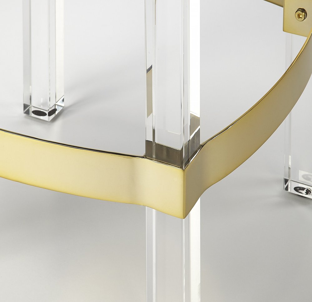 24" Black and Clear Stainless Steel and Steel Backless Counter Height Bar Chair HomeRoots