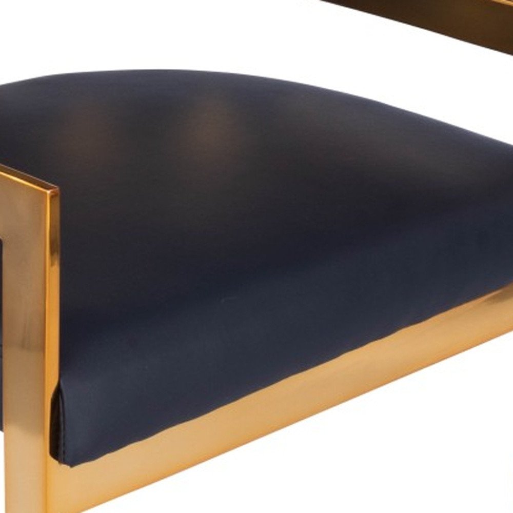 28" Black and Gold Iron Low Back Counter Height Bar Chair HomeRoots