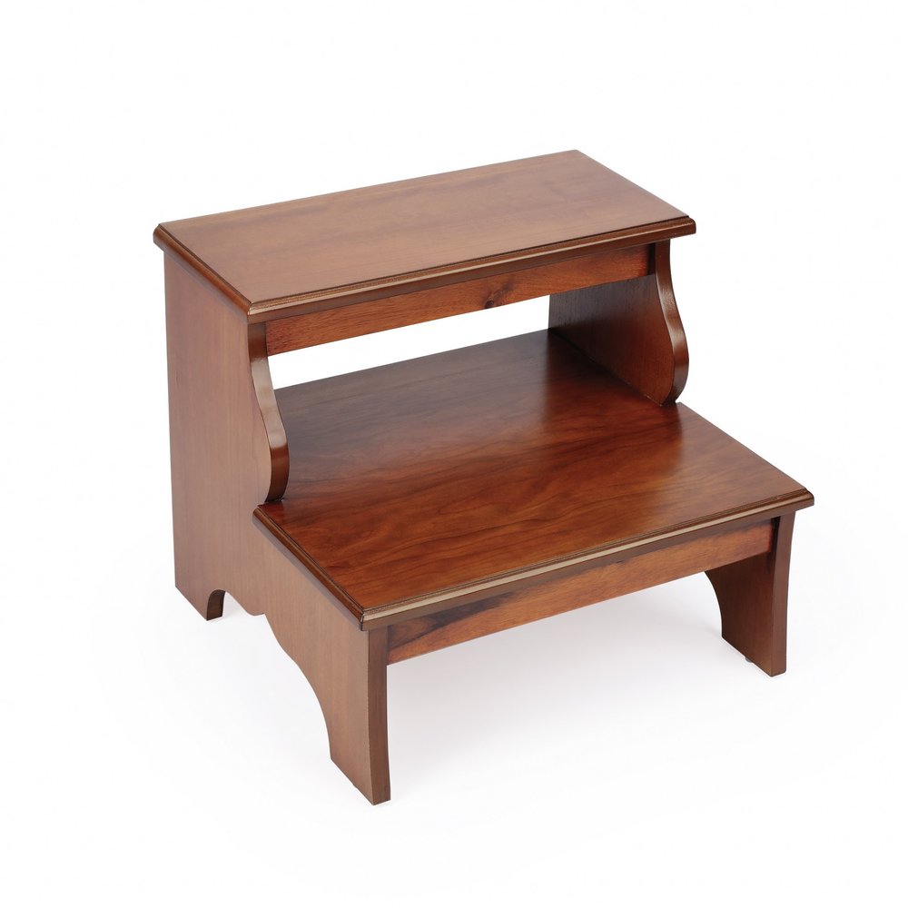 15" Brown Solid Wood and Solid and Manufactured Wood Backless Bar Chair HomeRoots