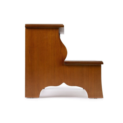 15" Brown Solid Wood and Solid and Manufactured Wood Backless Bar Chair HomeRoots