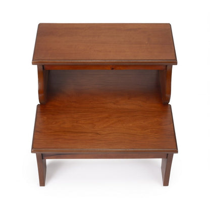 15" Brown Solid Wood and Solid and Manufactured Wood Backless Bar Chair HomeRoots