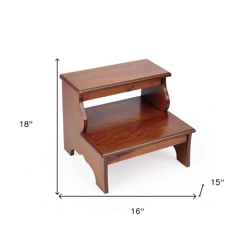 15" Brown Solid Wood and Solid and Manufactured Wood Backless Bar Chair HomeRoots