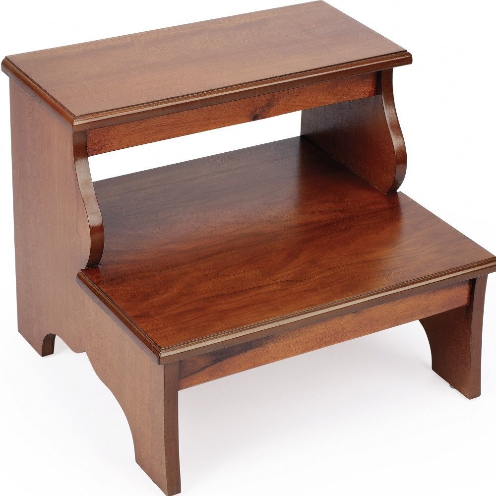 15" Brown Solid Wood and Solid and Manufactured Wood Backless Bar Chair HomeRoots