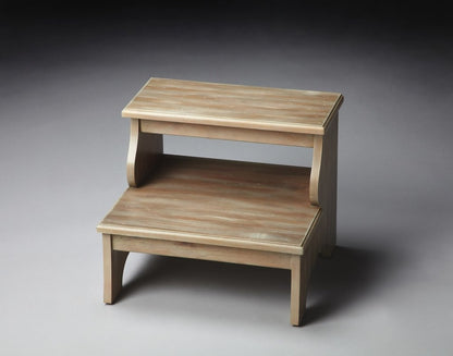 15" Natural Solid Wood and Solid and Manufactured Wood Backless Bar Chair HomeRoots
