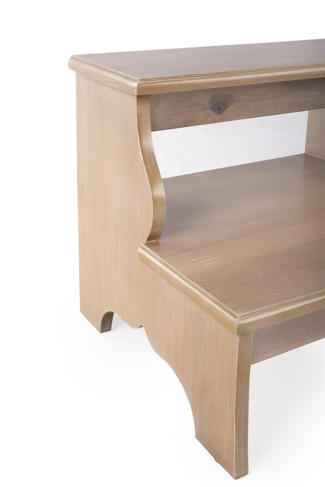 15" Natural Solid Wood and Solid and Manufactured Wood Backless Bar Chair HomeRoots