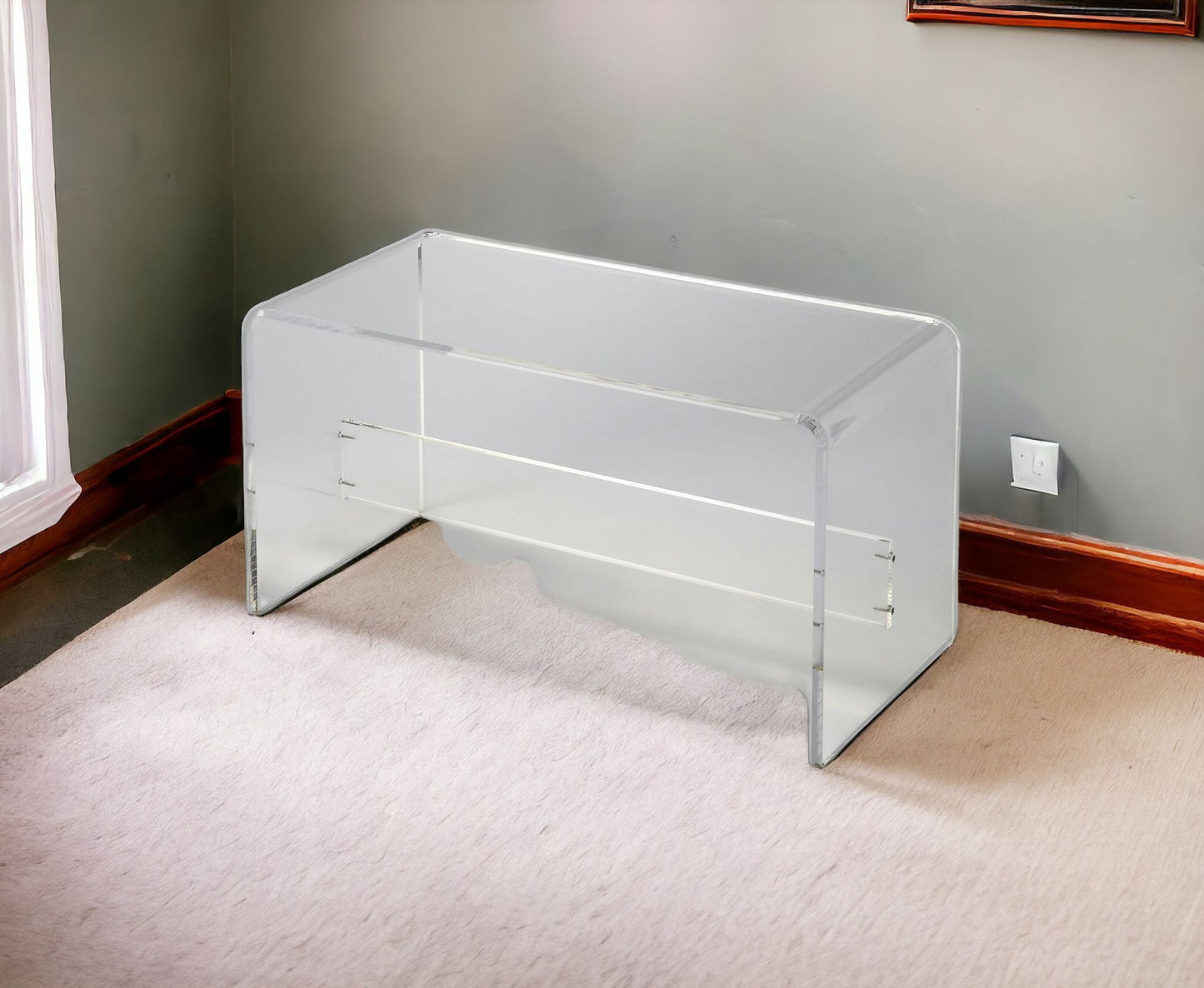 Modern Chic Acrylic Bench