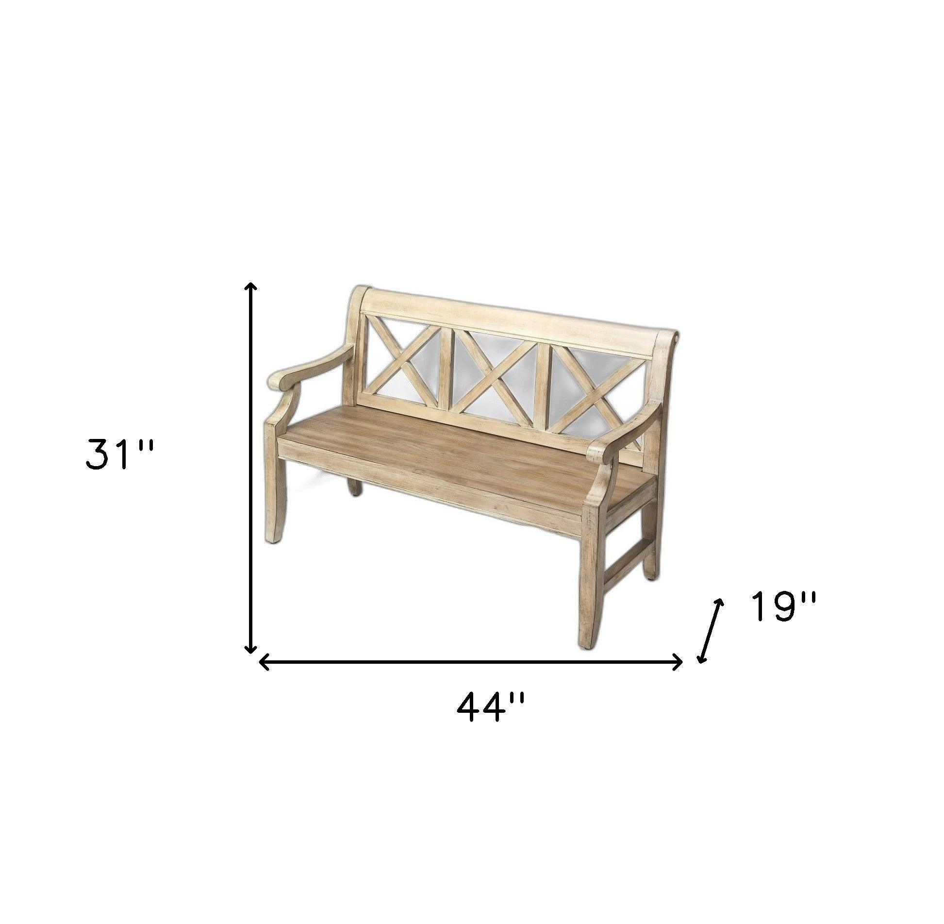 Gray Driftwood Finish Bench - FurniFindUSA