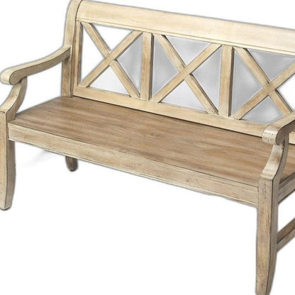 Gray Driftwood Finish Bench - FurniFindUSA