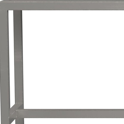 44" Silver Iron Bench HomeRoots