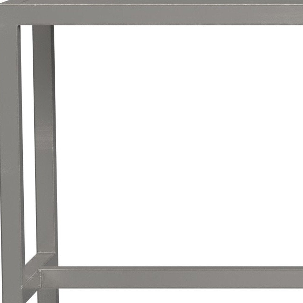 44" Silver Iron Bench HomeRoots