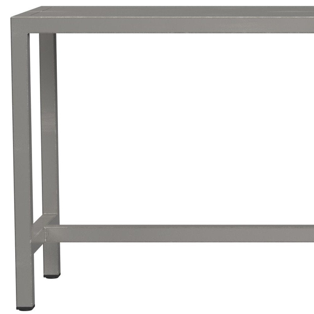 44" Silver Iron Bench HomeRoots