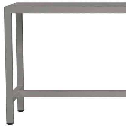 44" Silver Iron Bench HomeRoots