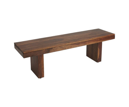 Modern Chunky Solid Wood Bench HomeRoots
