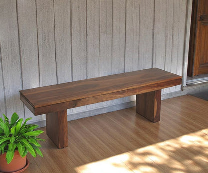 Modern Chunky Solid Wood Bench HomeRoots