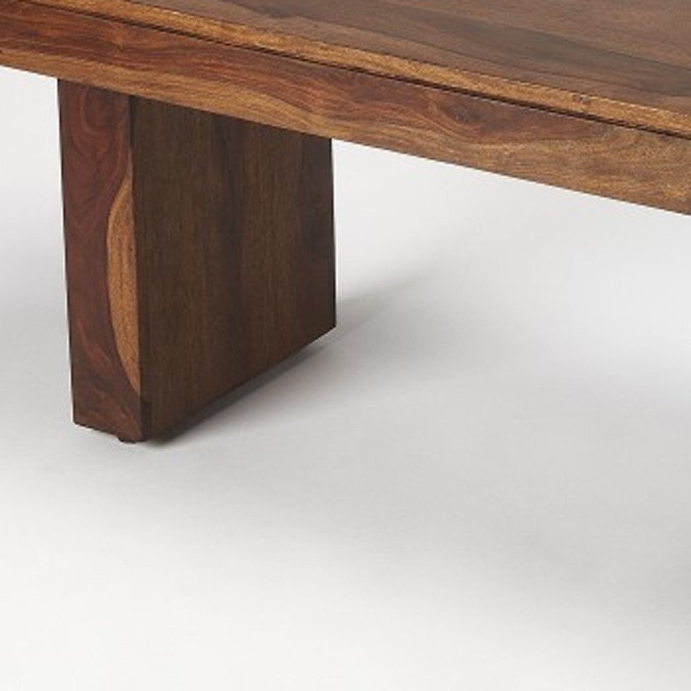 Modern Chunky Solid Wood Bench HomeRoots