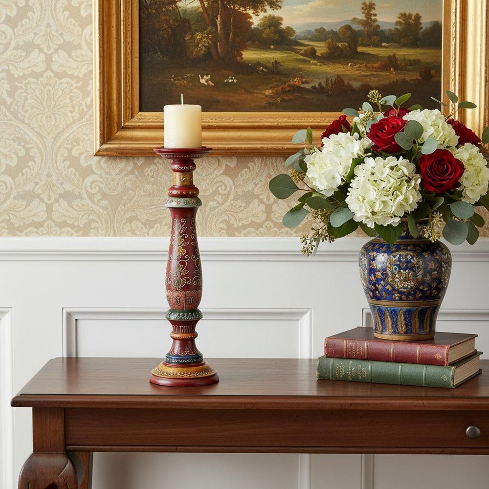 Hand Painted Candle Holder HomeRoots