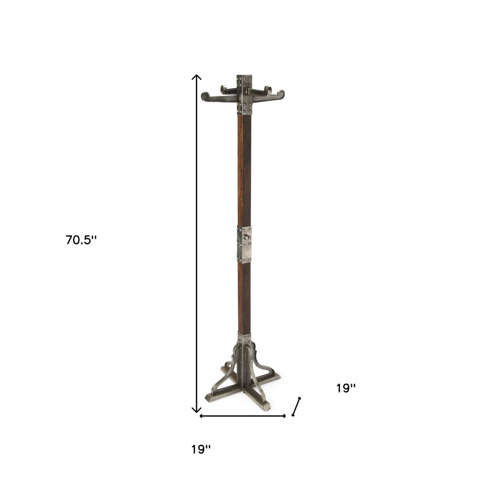 Industrial Chic Vintage Style Coat Rack HomeRoots