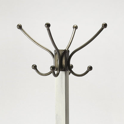 Logan Square White Wood Coat Rack Tree HomeRoots