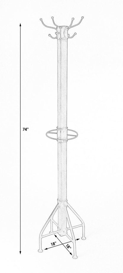 Logan Square White Wood Coat Rack Tree HomeRoots