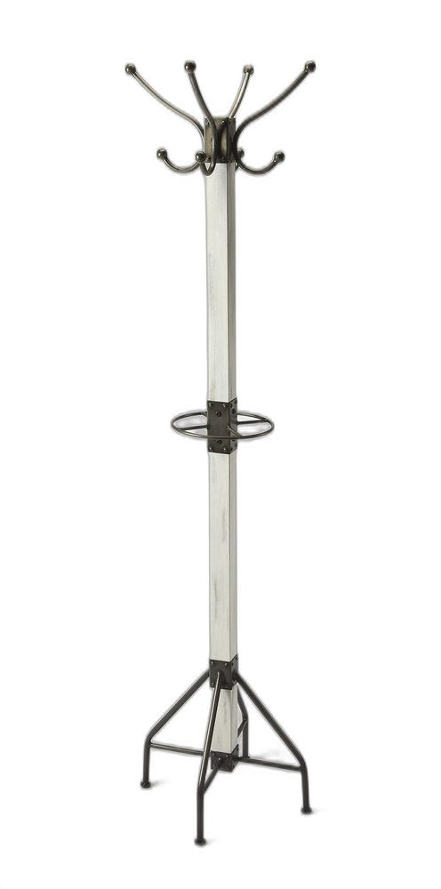 Logan Square White Wood Coat Rack Tree HomeRoots