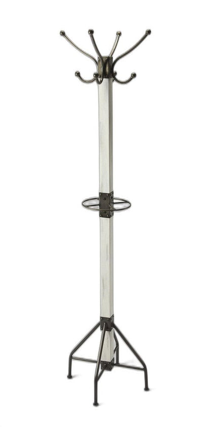 Logan Square White Wood Coat Rack Tree HomeRoots