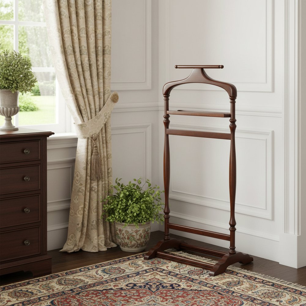 Judson Olive Ash Burl Valet Stand HomeRoots