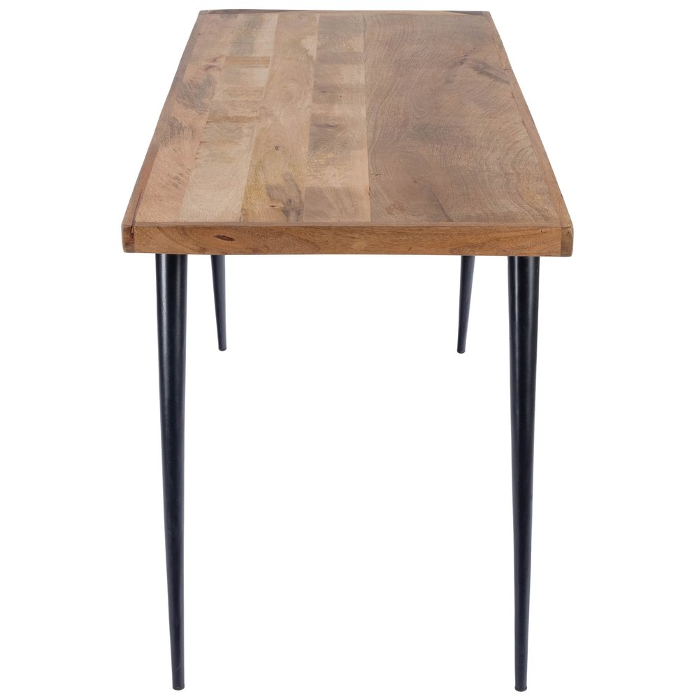 54" Brown And Black Mango Wood Writing Desk HomeRoots