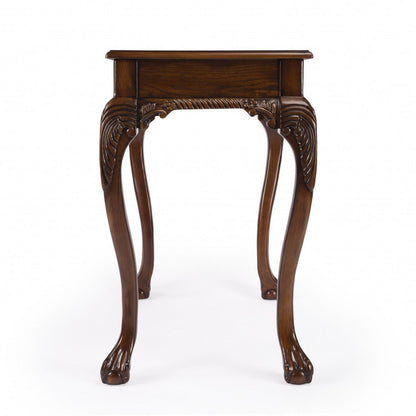 35" Brown Solid Wood Writing Desk HomeRoots
