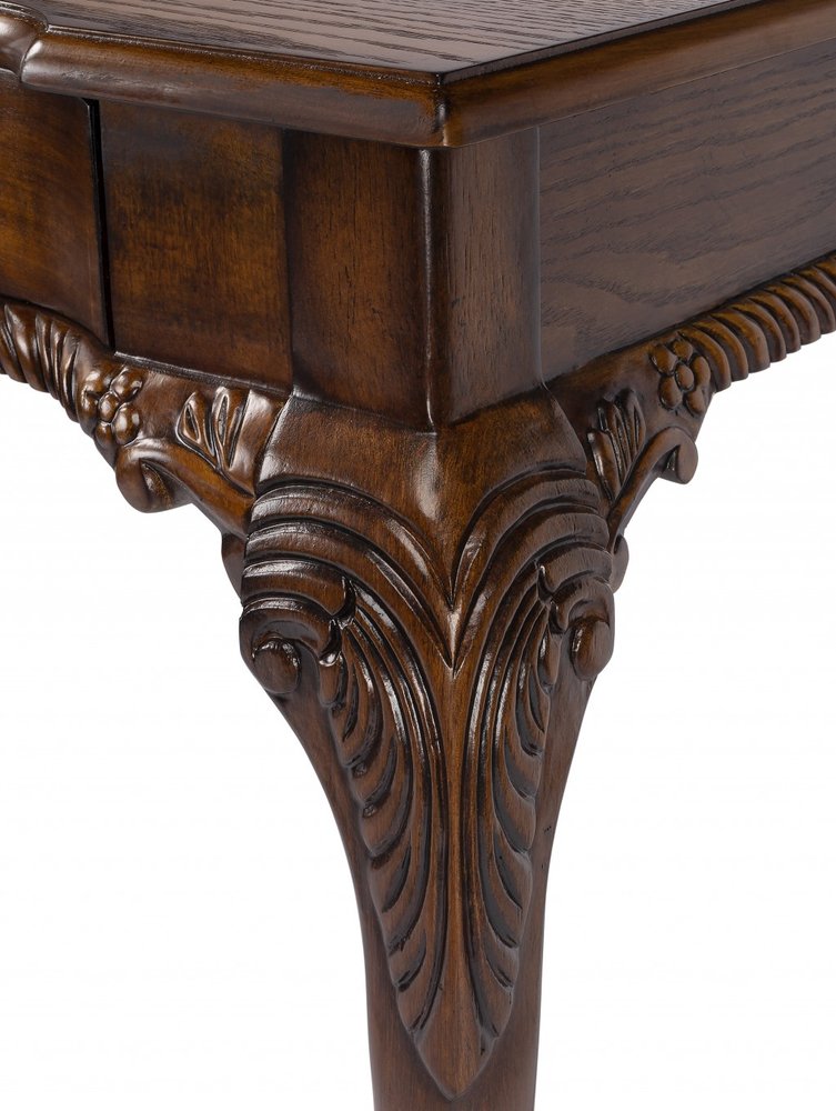 35" Brown Solid Wood Writing Desk HomeRoots