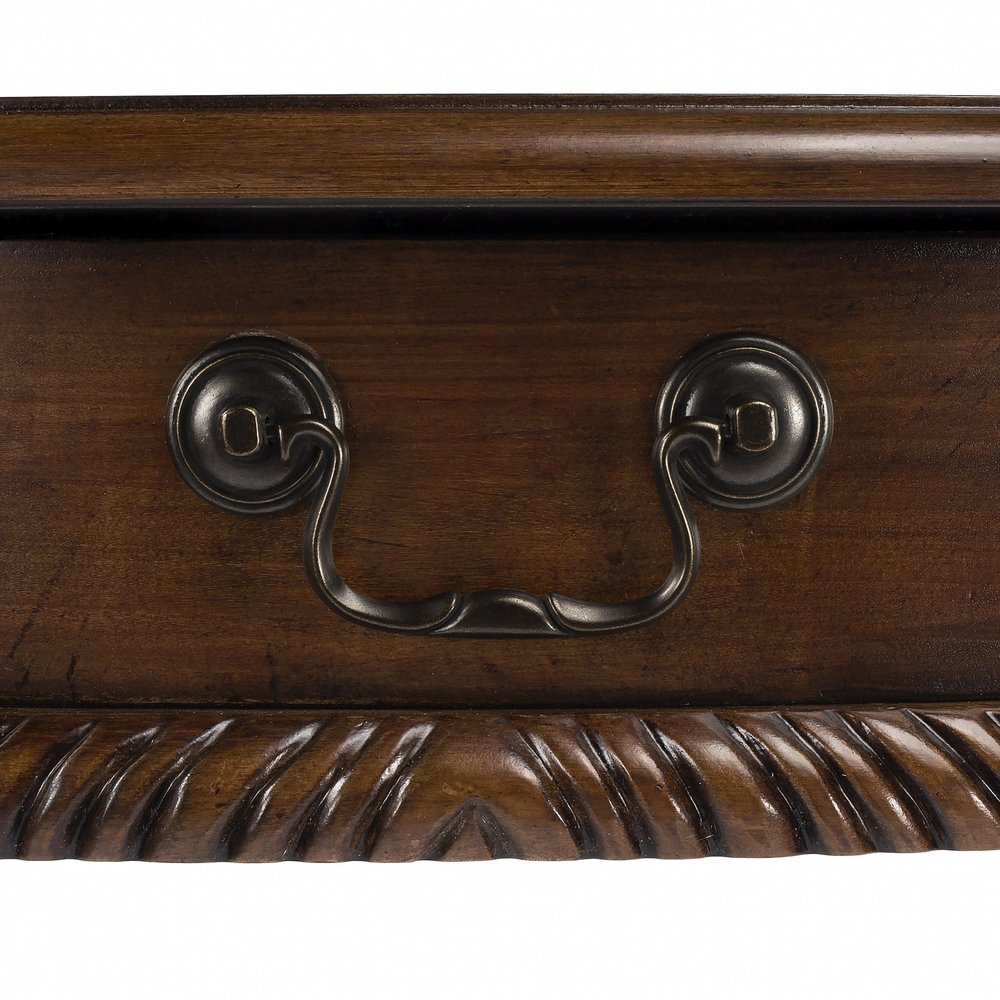 35" Brown Solid Wood Writing Desk HomeRoots