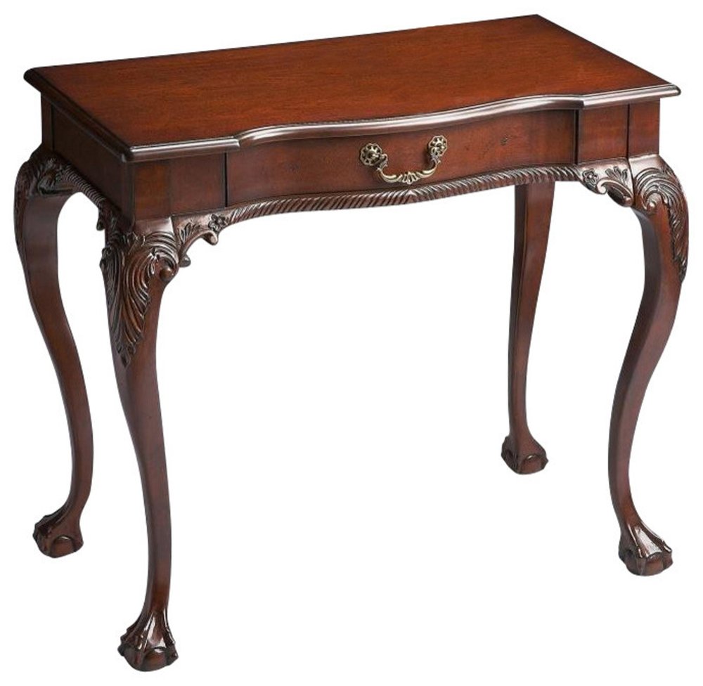 35" Dark Brown Writing Desk HomeRoots