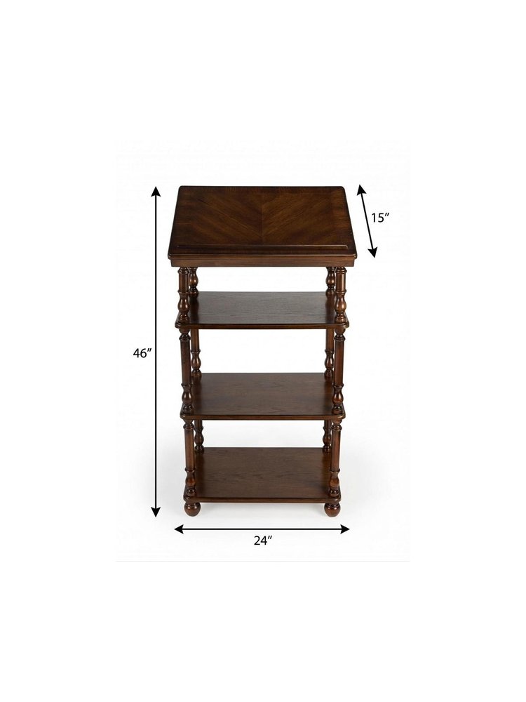 24" Brown Standing Desk HomeRoots