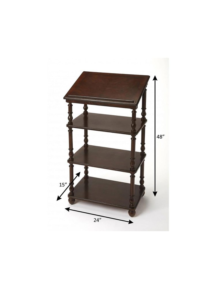 24" Dark Brown Standing Desk HomeRoots