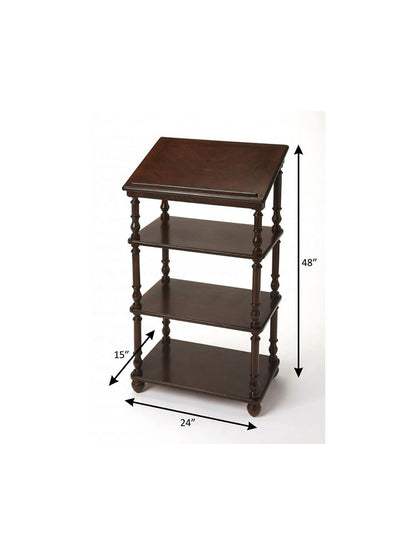 24" Dark Brown Standing Desk HomeRoots